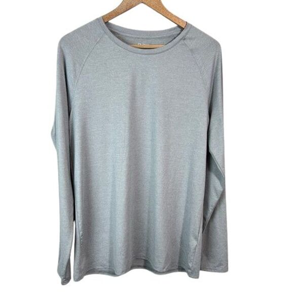 Quince Mens Flowknit Breeze Performance Long Sleeve Tee Shirt M Gray Athletic - Picture 1 of 6